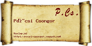 Pócsi Csongor névjegykártya
